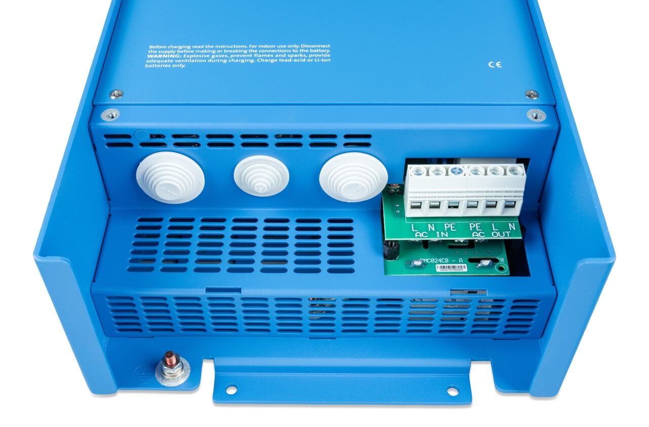 MultiPlus Compact 24V/2000/50-50 120V inverter charger connections